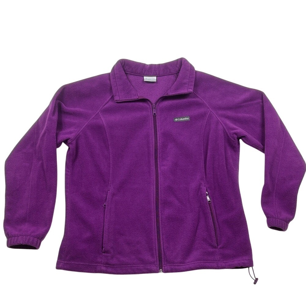 Columbia Purple Full-Zip Teddy Fleece Jacket
